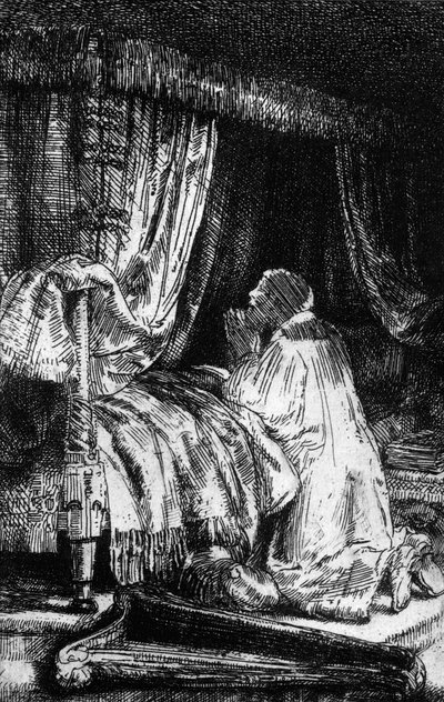 King David at prayer by Rembrandt van Rijn